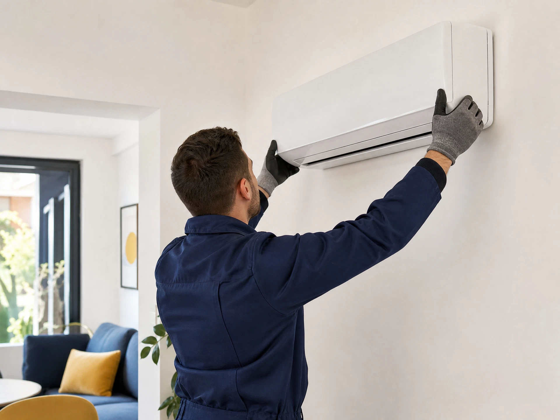 Installazione professionale di un climatizzatore a parete in ambiente domestico